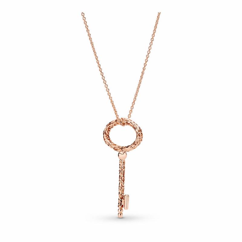 Pandora Australia Rose™ Regal Key Necklace | DGCTXH647